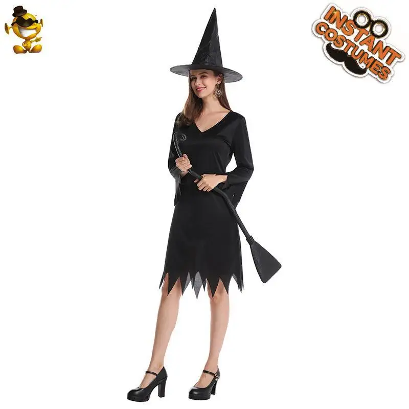 Костюм черной ведьмы для женщин, сценическое представление, волшебная ведьма, ролевой наряд на Хэллоуин, Fem, модель из искусственного материала
Костюм черной ведьмы для женщин, сценическое представление, волшебная ведьма, ролевой наряд на Хэллоуин, Fem, модель из искусственного материала