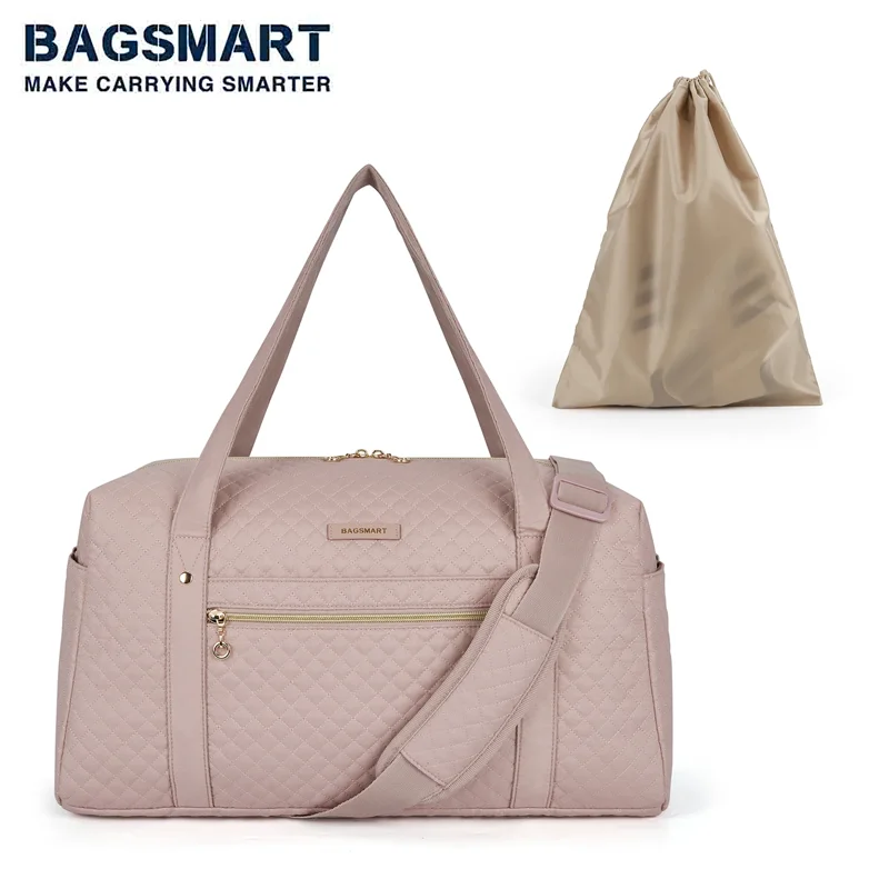 BAGSMART 2 Pcs Women Weekend Bag Carry on luggage Men Travel Duffle Bags Large Capacity Overnight Pink Nylon Waterproof Totes
BAGSMART 2 Pcs Women Weekend Bag Carry on luggage Men Travel Duffle Bags Large Capacity Overnight Pink Nylon Waterproof Totes