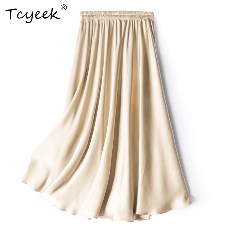 Tcyeek 100% натуральный шелк тутового шелка, летняя тонкая свободная однотонная женская юбка трапециевидной формы средней длины Faldas Para Mujeres Юбка Женская
Tcyeek 100% натуральный шелк тутового шелка, летняя тонкая свободная однотонная женская юбка трапециевидной формы средней длины Faldas Para Mujeres Юбка Женская