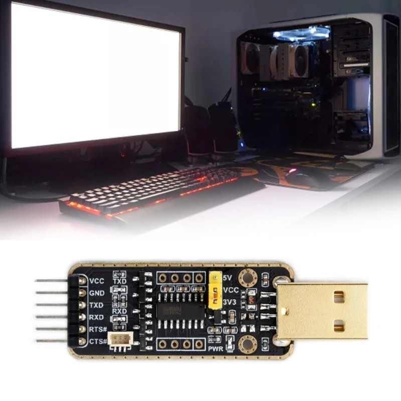 USB To UART Debugger Module Onboards UART Connect TypeA Port USB to TTL 3.3V and 5V for RPi 5 Board 896C
USB To UART Debugger Module Onboards UART Connect TypeA Port USB to TTL 3.3V and 5V for RPi 5 Board 896C