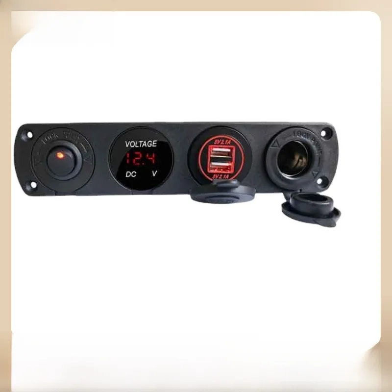 New Automobile And Motorcycle Modification. One-Word 4-Hole Plate Panel Combination Switch Dual Usb4.2a Power Socket Voltmeter
New Automobile And Motorcycle Modification. One-Word 4-Hole Plate Panel Combination Switch Dual Usb4.2a Power Socket Voltmeter