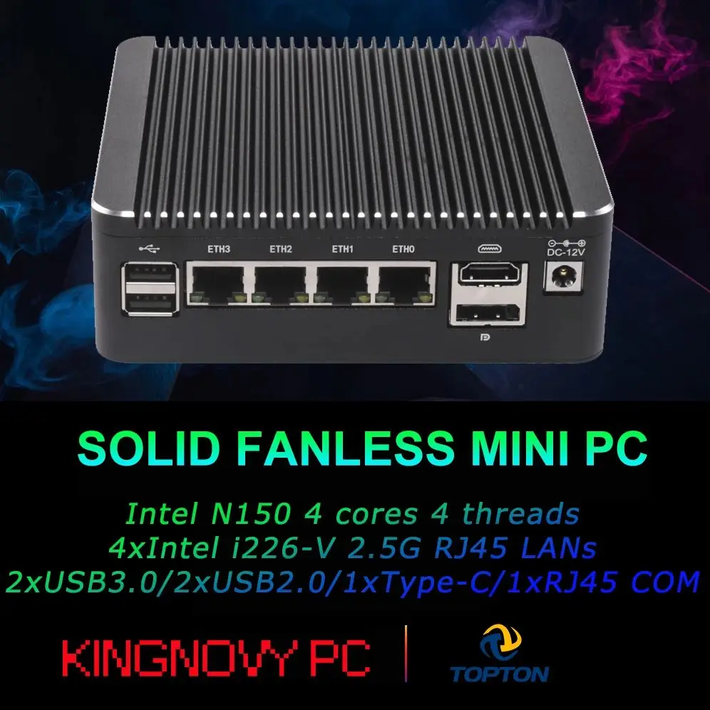 Программный маршрутизатор pfSense с брандмауэтом N150, 4xIntel i226, 2,5G LAN DDR4, NVMe, безвентиляторный мини-ПК, HDMI DP Type-C, 3 * дисплей AES-NI OPNsense
Программный маршрутизатор pfSense с брандмауэтом N150, 4xIntel i226, 2,5G LAN DDR4, NVMe, безвентиляторный мини-ПК, HDMI DP Type-C, 3 * дисплей AES-NI OPNsense