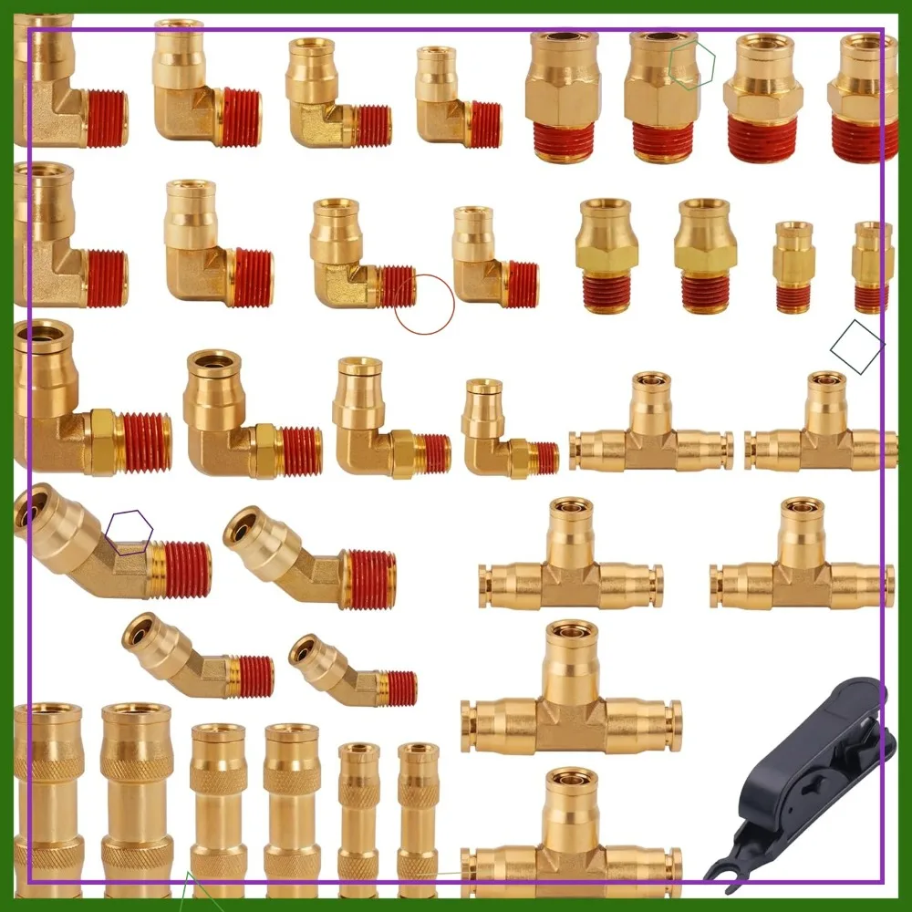 37Pcs Brass DOT Air Brake Line Fittings Kit 1/4 3/8 1/2 Push to Connect
37Pcs Brass DOT Air Brake Line Fittings Kit 1/4 3/8 1/2 Push to Connect