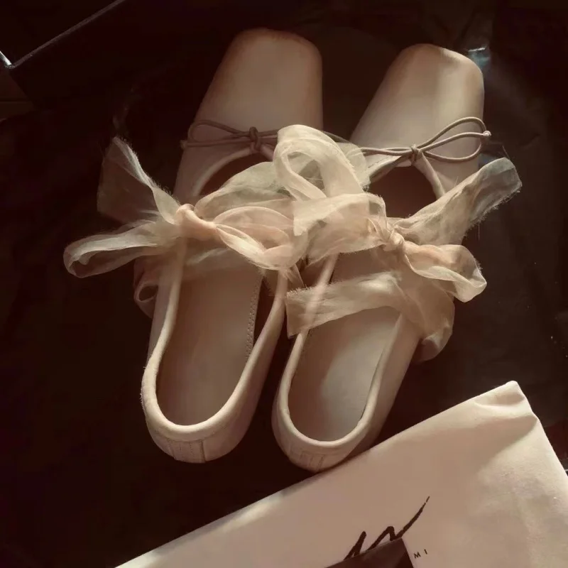 Retro Knot Pig Nose Women's Flats Ballet Style Shoelaces Fairy Shoe round Toe Flat Heel Fashionable Casual Sneakers
Retro Knot Pig Nose Women's Flats Ballet Style Shoelaces Fairy Shoe round Toe Flat Heel Fashionable Casual Sneakers