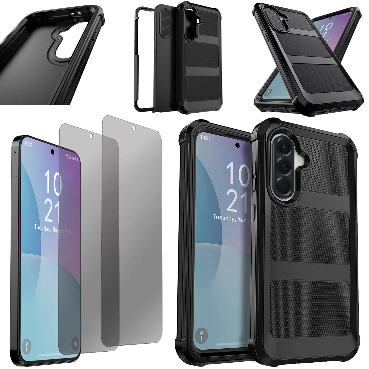 For Samsung For Galaxy A36 Heavy Duty Phone Case Rugged Bumper Cover +2PCS Privacy Tempered Glass Screen Protectors
For Samsung For Galaxy A36 Heavy Duty Phone Case Rugged Bumper Cover +2PCS Privacy Tempered Glass Screen Protectors