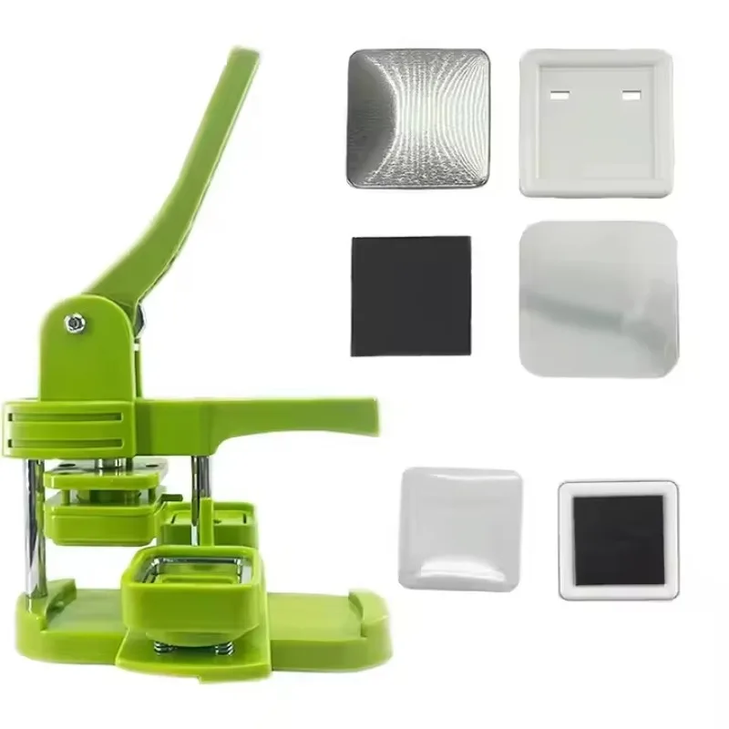Green 50Mm Plastic Machine Square Magnet Making Machine Button Making Machine With 100 Sets Of Refrigerator Sticker Materials
Green 50Mm Plastic Machine Square Magnet Making Machine Button Making Machine With 100 Sets Of Refrigerator Sticker Materials