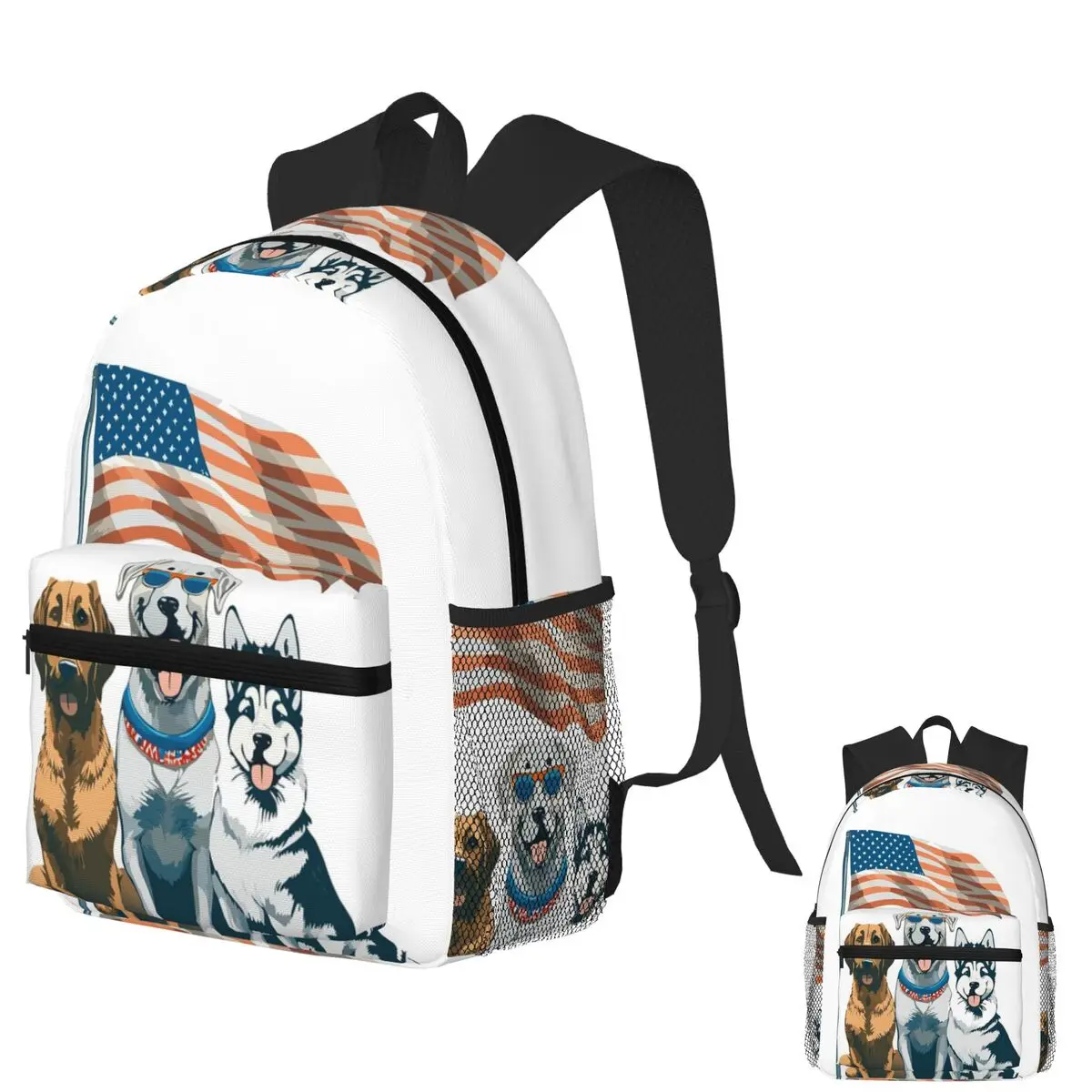 American Flag Dog Lover Fourth Of July Student Backpack School Bag Hiking Travel Daypack for Men Women Bookbag Shoulder Bags
American Flag Dog Lover Fourth Of July Student Backpack School Bag Hiking Travel Daypack for Men Women Bookbag Shoulder Bags