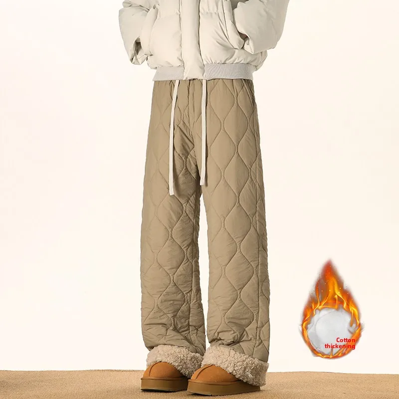 Мужские зимние теплые повседневные свободные прямые брюки-трубы, модные лыжные хлопковые брюки с узором на подкладке Fce
Мужские зимние теплые повседневные свободные прямые брюки-трубы, модные лыжные хлопковые брюки с узором на подкладке Fce