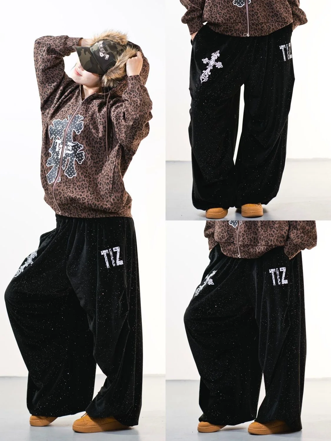 American Street Dance Jzza Rhinestone Velvet Pants Women's Loose Wide Leg Pants Hip Hop Casual Sport Long Trousers
American Street Dance Jzza Rhinestone Velvet Pants Women's Loose Wide Leg Pants Hip Hop Casual Sport Long Trousers