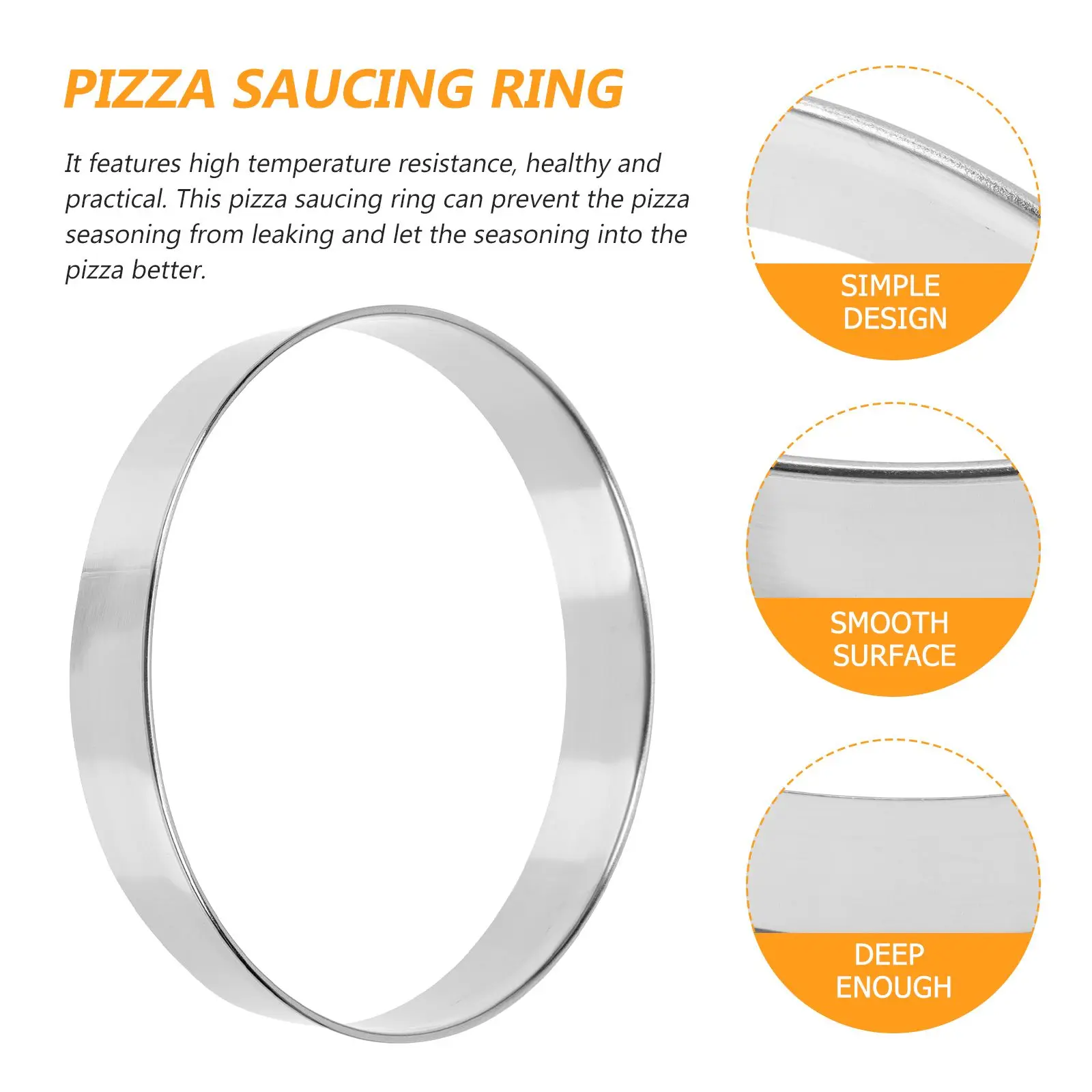 Stainless Steel Crumpet Pizza Baking Baking Crumpet Ring Tool Muffin Cutter Kitchen Pizza Saucing Ring Gadgets
Stainless Steel Crumpet Pizza Baking Baking Crumpet Ring Tool Muffin Cutter Kitchen Pizza Saucing Ring Gadgets