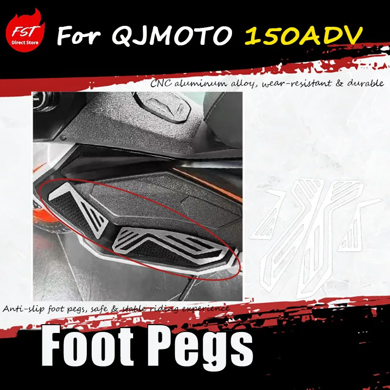 For the QJMOTO 150ADV modification, we offer stainless steel footrests with anti-slip and wear-resistant rubber pads.
For the QJMOTO 150ADV modification, we offer stainless steel footrests with anti-slip and wear-resistant rubber pads.