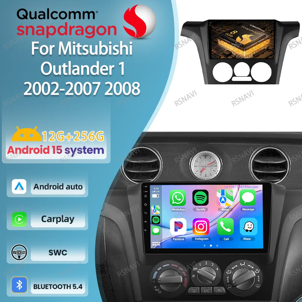 Android 15 Car Radio For Mitsubishi Outlander 1 2002 2003-2007 2008 Wireless 8 Core Multimedia 5G WIFI Qualcomm 360 Camera DVD
Android 15 Car Radio For Mitsubishi Outlander 1 2002 2003-2007 2008 Wireless 8 Core Multimedia 5G WIFI Qualcomm 360 Camera DVD