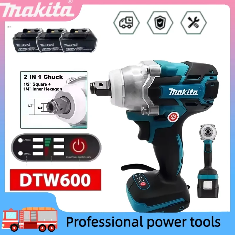 Makita DTW600 High Torque Rechargeable Tool Brushless Electric Wrench Impact Wrench Cordless Auto Repair Power Tools
Makita DTW600 High Torque Rechargeable Tool Brushless Electric Wrench Impact Wrench Cordless Auto Repair Power Tools