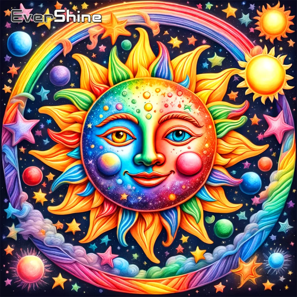 Алмазная вышивка Evershine 5D: Портрет, полная выкладка, квадратные стразы, мозаика «Солнце и звезды», ручная работа, хобби
Алмазная вышивка Evershine 5D: Портрет, полная выкладка, квадратные стразы, мозаика «Солнце и звезды», ручная работа, хобби