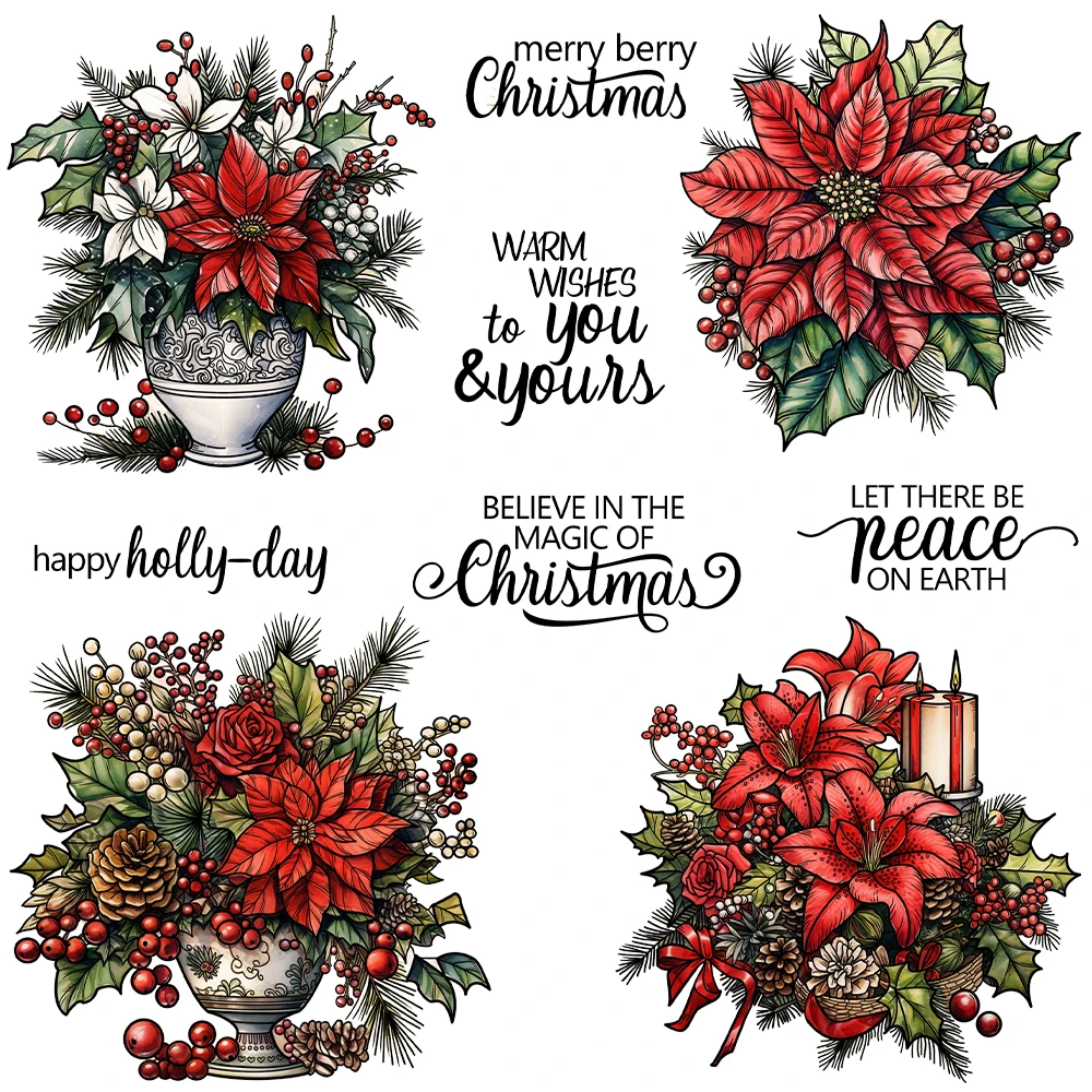 Mangocraft Merry Christmas Flowers Leaves Clear Stamps DIY Xmas Gift Decor Scrapbooking Supplies Silicone Stamps For Card Making
Mangocraft Merry Christmas Flowers Leaves Clear Stamps DIY Xmas Gift Decor Scrapbooking Supplies Silicone Stamps For Card Making