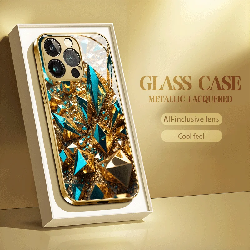Natural crystal pattern electroplated glass phone case, suitable for iPhone 17, 16, 15, 14, 13, 12, 11, etc.
Natural crystal pattern electroplated glass phone case, suitable for iPhone 17, 16, 15, 14, 13, 12, 11, etc.