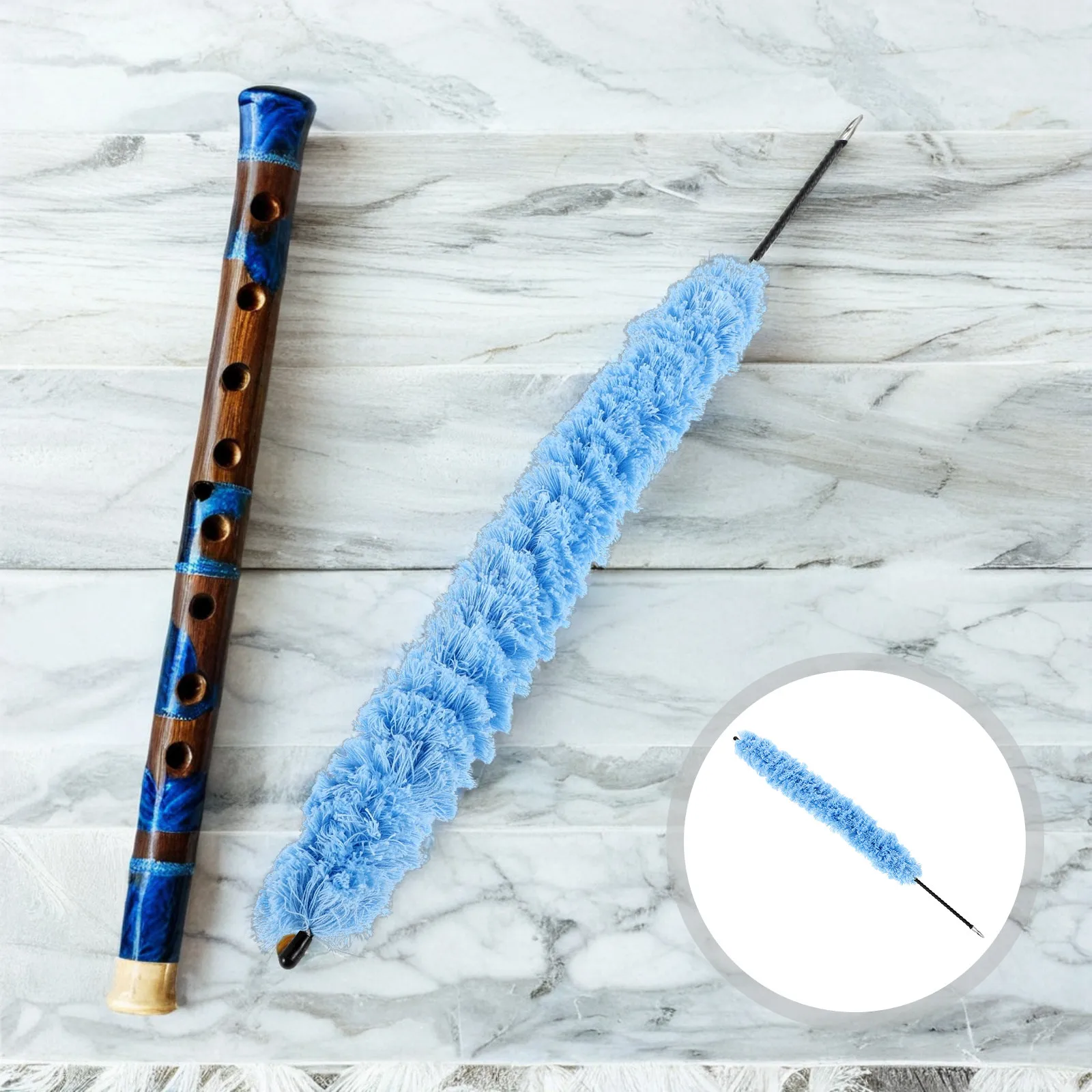 Blue Flute Cleaning Brush for Inside Slim Woodwind Instrument Cleaner Rod Washable Reusable Flute Maintenance Tool Music
Blue Flute Cleaning Brush for Inside Slim Woodwind Instrument Cleaner Rod Washable Reusable Flute Maintenance Tool Music