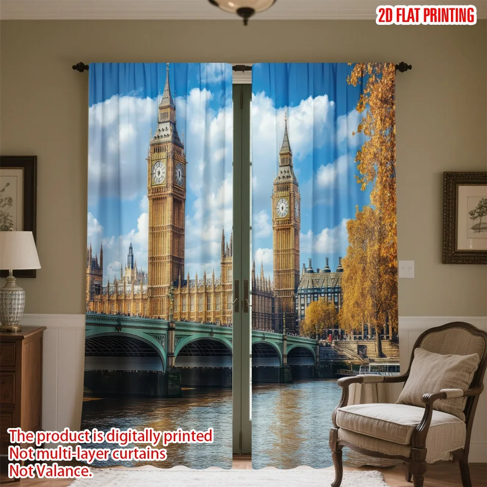 2D flat printing 2pcs Curtains Big Ben in Autumn Digital Printed Polyester Drapes Family Party Decoration Perfect for Indoor
2D flat printing 2pcs Curtains Big Ben in Autumn Digital Printed Polyester Drapes Family Party Decoration Perfect for Indoor