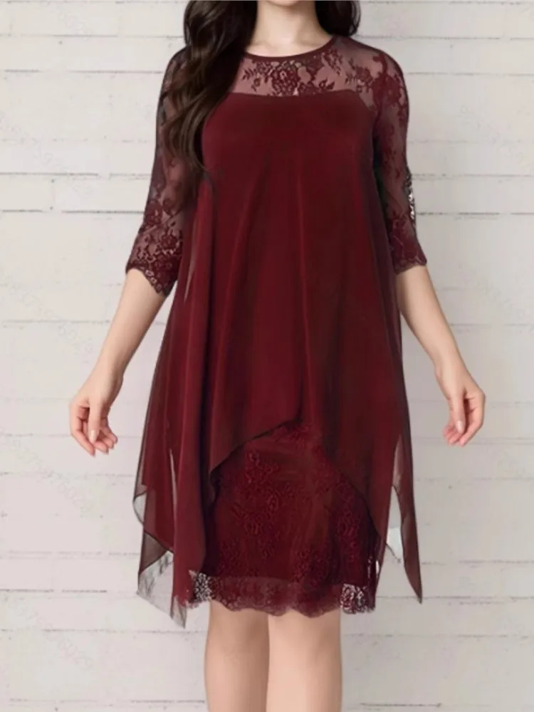 Spring Elegant Mid-length Knee-length Chiffon Loose Dress Hollow O Neck Long Sleeved Solid Color Commuting A-line Dress
Spring Elegant Mid-length Knee-length Chiffon Loose Dress Hollow O Neck Long Sleeved Solid Color Commuting A-line Dress