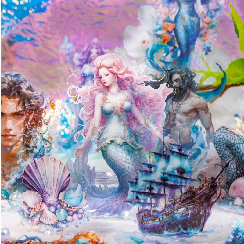 20Pcs Deep Sea Coral Mermaid Theme Stickers, Dreamy Ocean Mermaid Coral Illustration, Journal Scene Decor Stickers
20Pcs Deep Sea Coral Mermaid Theme Stickers, Dreamy Ocean Mermaid Coral Illustration, Journal Scene Decor Stickers