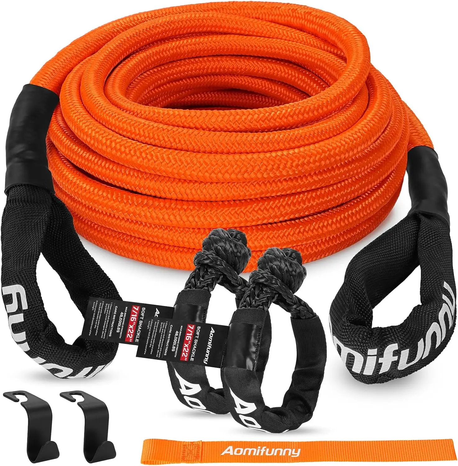 7/16" x 30ft UHMWPE Tow Rope, 31,200 Lbs Break Strength, Heavy Duty Recovery Strap for ATV, UTV, SUV, Cars (Orange)
7/16" x 30ft UHMWPE Tow Rope, 31,200 Lbs Break Strength, Heavy Duty Recovery Strap for ATV, UTV, SUV, Cars (Orange)