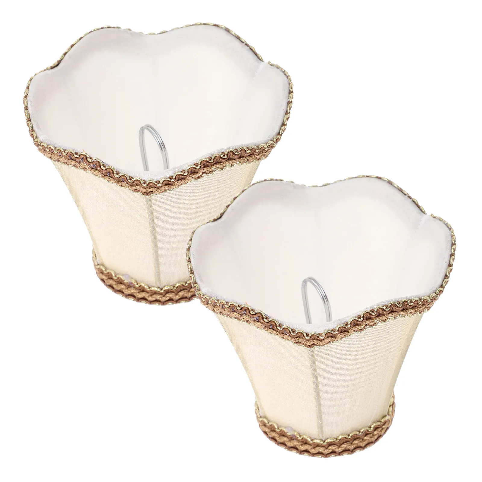 2Pcs Fabric Lampshade Scalloped Clip-on Bell Lamp Shade Replacement for Candelabra Bedside Table Floor Lamp Cover Soft Light
2Pcs Fabric Lampshade Scalloped Clip-on Bell Lamp Shade Replacement for Candelabra Bedside Table Floor Lamp Cover Soft Light