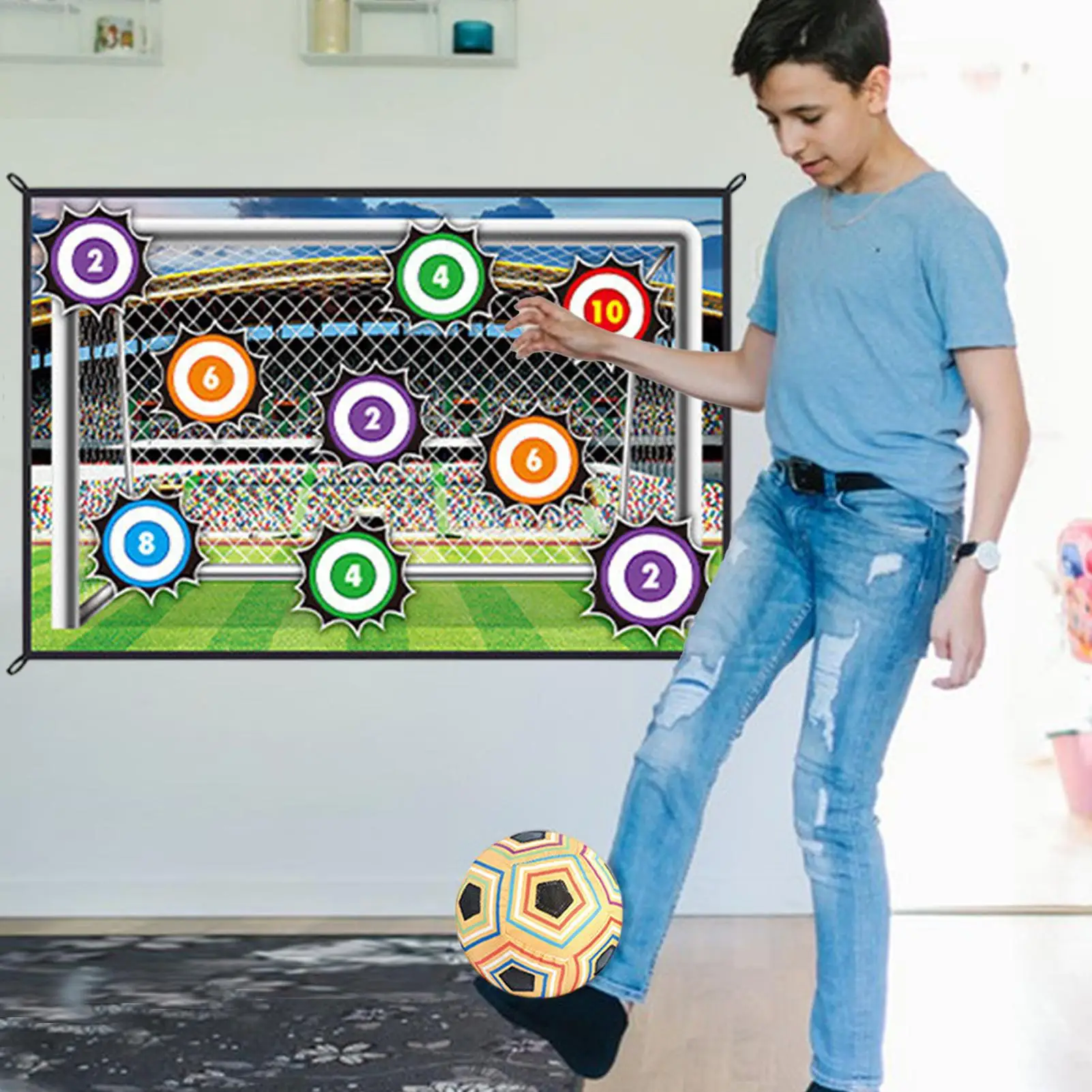 Soccer Game Mat Kids Indoor Outdoor Backyard Throwing Soccer Goal Game, Multiplayer Competitive Soccer Training Christmas Gift
Soccer Game Mat Kids Indoor Outdoor Backyard Throwing Soccer Goal Game, Multiplayer Competitive Soccer Training Christmas Gift