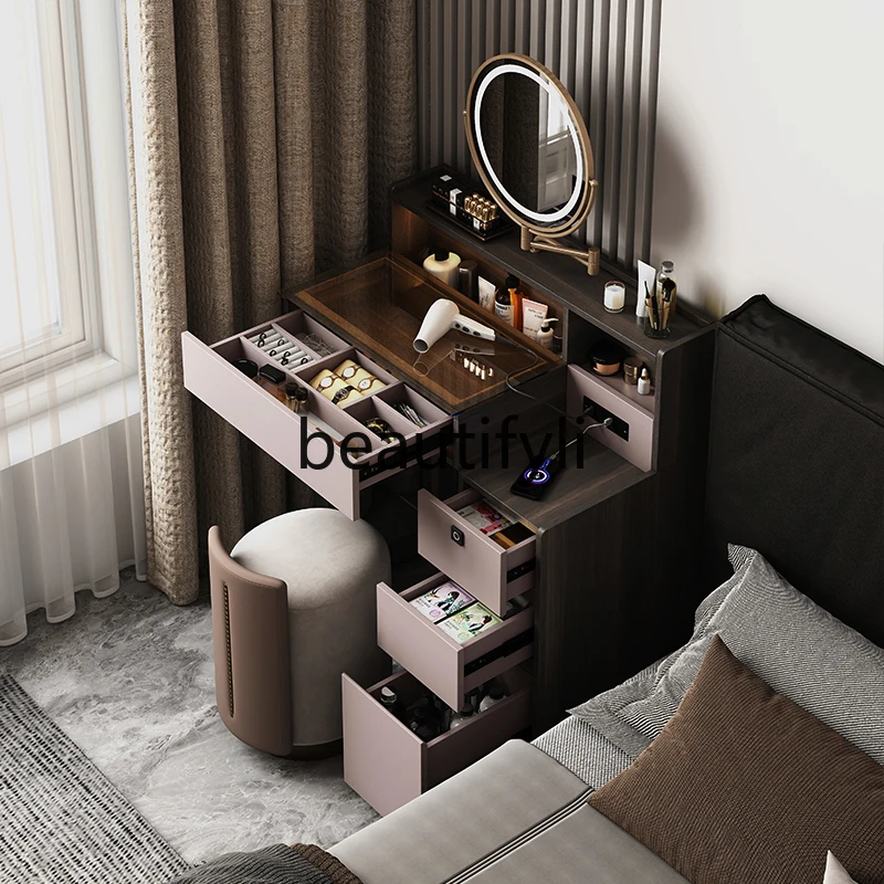 Italian solid wood dresser storage cabinet integrated with lock master bedroom bedside multi-functional makeuptable light luxury
Italian solid wood dresser storage cabinet integrated with lock master bedroom bedside multi-functional makeuptable light luxury