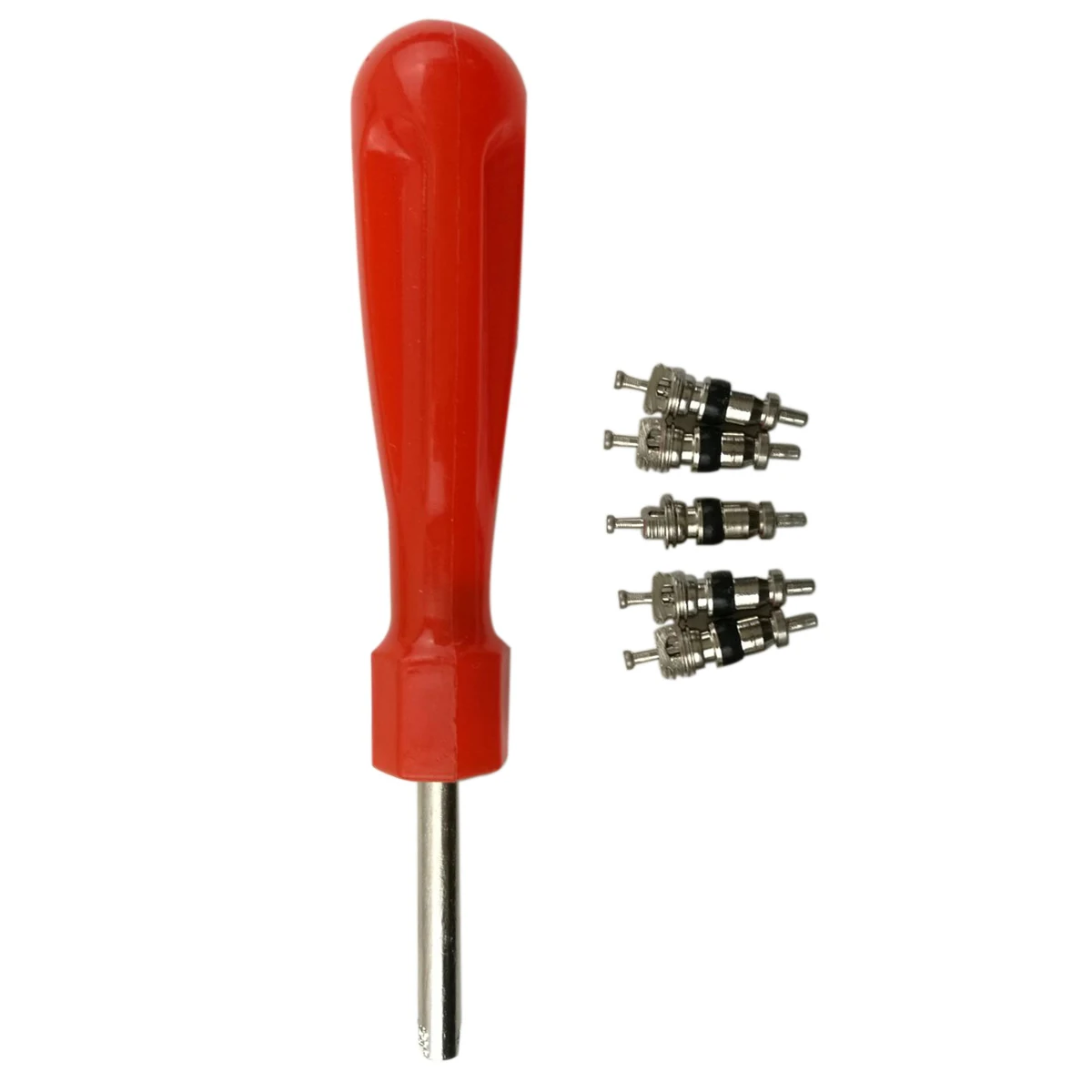 Tyre Core Remover Removal Tool Key & 5 Cores for Car Bike Motorbike Car Truck Motorcycle Replacement Tire Tyre Stem Core Part
Tyre Core Remover Removal Tool Key & 5 Cores for Car Bike Motorbike Car Truck Motorcycle Replacement Tire Tyre Stem Core Part