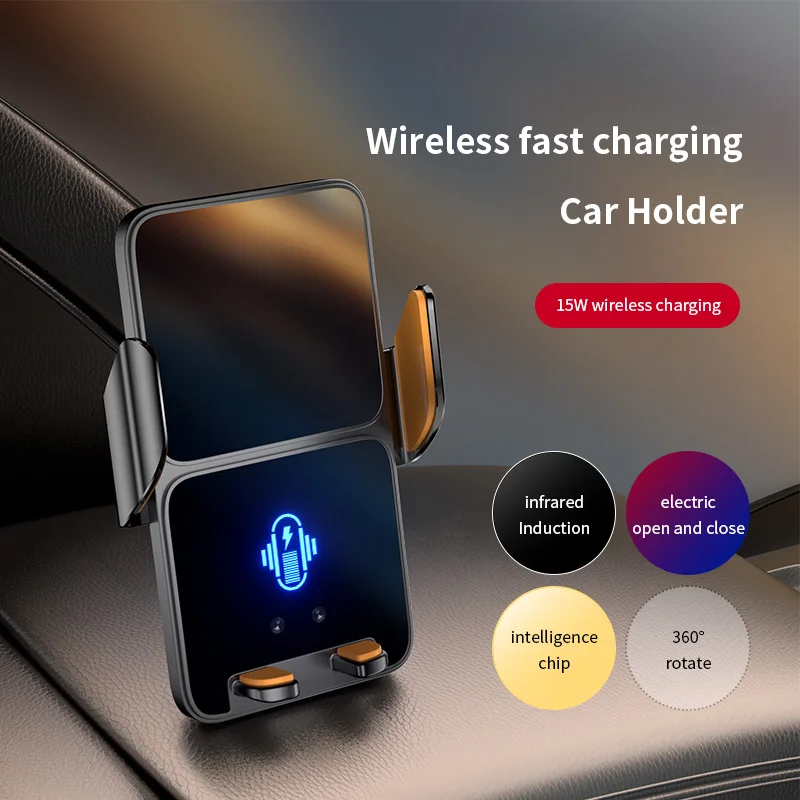 15W Wireless Fast Charging Car Mount – IR Auto Clamp, 360° Rot, Vent Mount, Built‑in Battery for iPhone & Android(BK13A)
15W Wireless Fast Charging Car Mount – IR Auto Clamp, 360° Rot, Vent Mount, Built‑in Battery for iPhone & Android(BK13A)