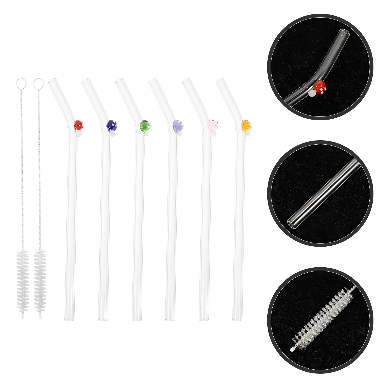 1Set Clear Glass Mushroom Straw Reusable Drinking Straw Suitable for Tea Mug Wine Glasses Stainless Steel Cleaning
1Set Clear Glass Mushroom Straw Reusable Drinking Straw Suitable for Tea Mug Wine Glasses Stainless Steel Cleaning