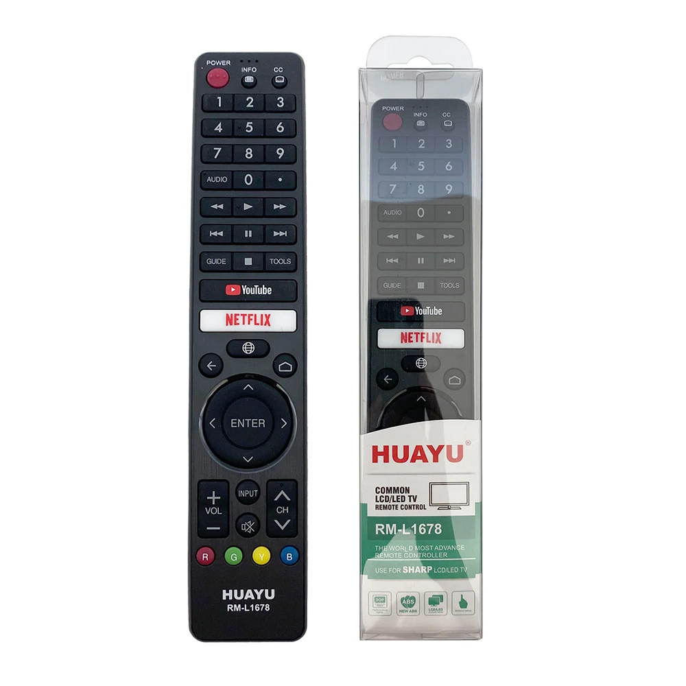 New RM-L1678 Fit For Sharp LCD LED Smart TV Remote Control GB234WJSA GB346WJSA GA455WJSA GB139WJSA GB234WJSA G8275WJSA HUAYU
New RM-L1678 Fit For Sharp LCD LED Smart TV Remote Control GB234WJSA GB346WJSA GA455WJSA GB139WJSA GB234WJSA G8275WJSA HUAYU