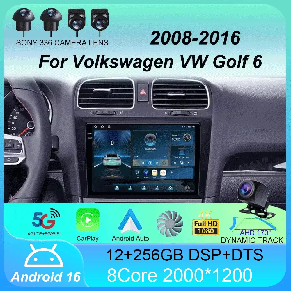 Car Radio Android 16 Carplay Auto 4G+WIFI For Volkswagen VW Golf 6 2008 - 2016 Multimedia Video Player GPS Navigation DSP Stereo
Car Radio Android 16 Carplay Auto 4G+WIFI For Volkswagen VW Golf 6 2008 - 2016 Multimedia Video Player GPS Navigation DSP Stereo
