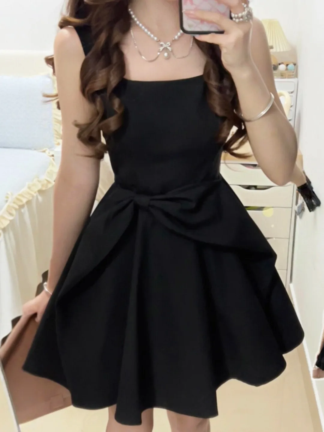 Korean Style Knot Waist Cinched Summer Dress Pure Color off Shoulder Cotton Blend Midi Dress for Women And Girls
Korean Style Knot Waist Cinched Summer Dress Pure Color off Shoulder Cotton Blend Midi Dress for Women And Girls
