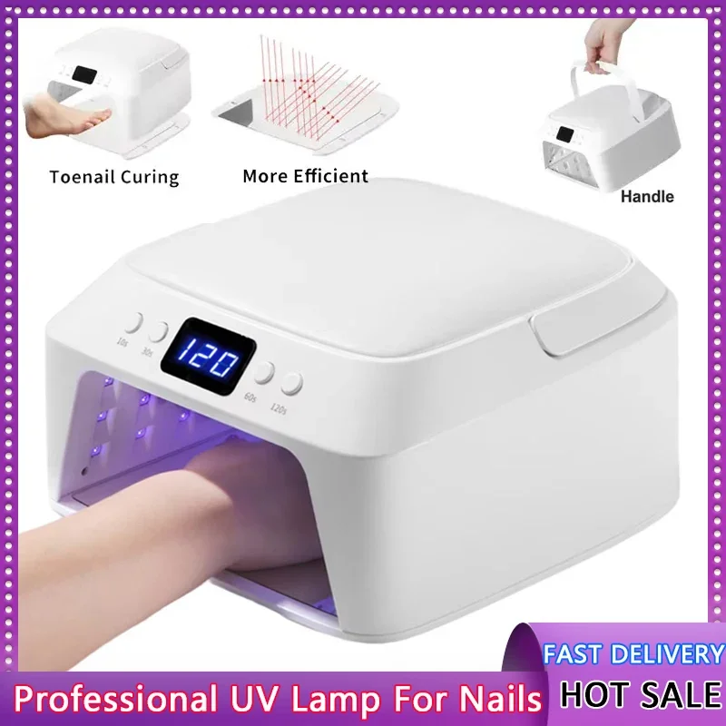 71 LEDs UV Nail Lamp Large Space Nail Dryer with Hand Pillow Smart Sensor 72 W Professional UV Lamp For Nails Manicure Pedicure
71 LEDs UV Nail Lamp Large Space Nail Dryer with Hand Pillow Smart Sensor 72 W Professional UV Lamp For Nails Manicure Pedicure
