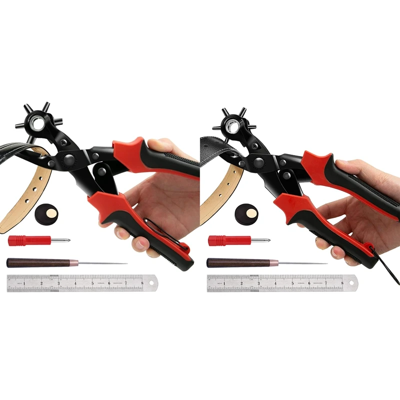 Hot SV-Leather Hole Punch Set, Super Heavy Duty Rotary Puncher, Precision Multi Hole Sizes For Belts, Crafts Holes
Hot SV-Leather Hole Punch Set, Super Heavy Duty Rotary Puncher, Precision Multi Hole Sizes For Belts, Crafts Holes