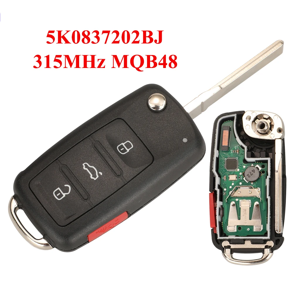 jingyuqin New Remote Car Key 5K0837202BJ 315MHz MQB48 For VW/VOLKSWAGEN Pasajeros 2018 Keyless Go 4Buttons
jingyuqin New Remote Car Key 5K0837202BJ 315MHz MQB48 For VW/VOLKSWAGEN Pasajeros 2018 Keyless Go 4Buttons