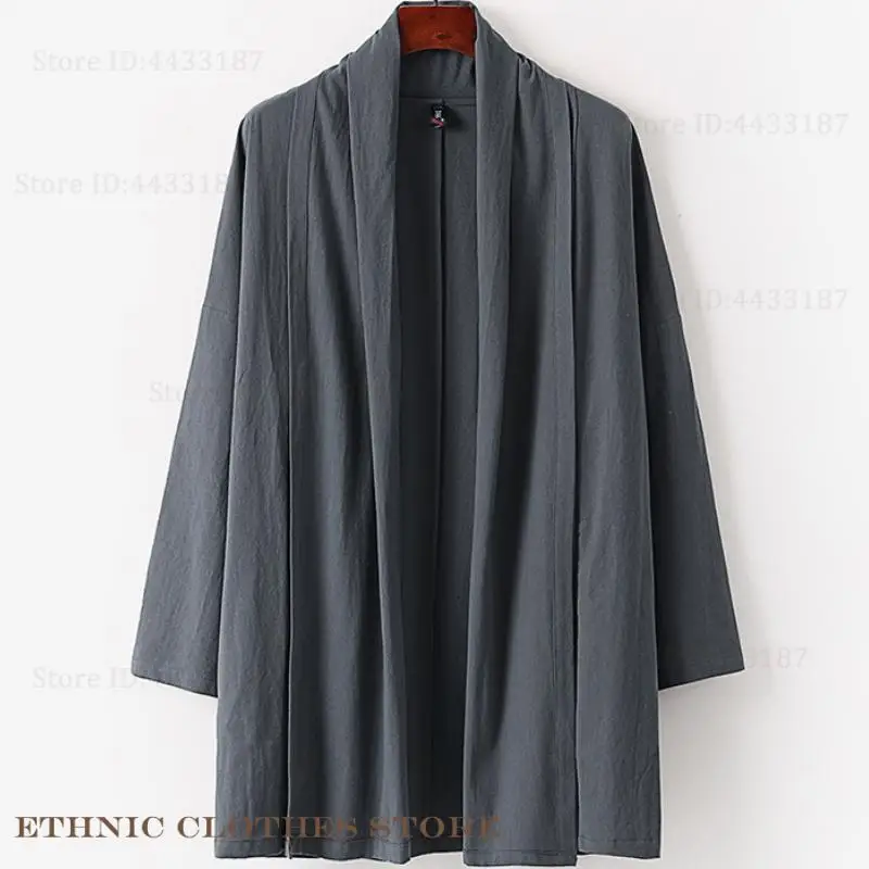 Plus Size 3XL-9XL Cotton Linen Kimono Cardigan Men's Chinese Style Hanfu Jacket Traditional Japanese Harajuku Samurai Costume
Plus Size 3XL-9XL Cotton Linen Kimono Cardigan Men's Chinese Style Hanfu Jacket Traditional Japanese Harajuku Samurai Costume