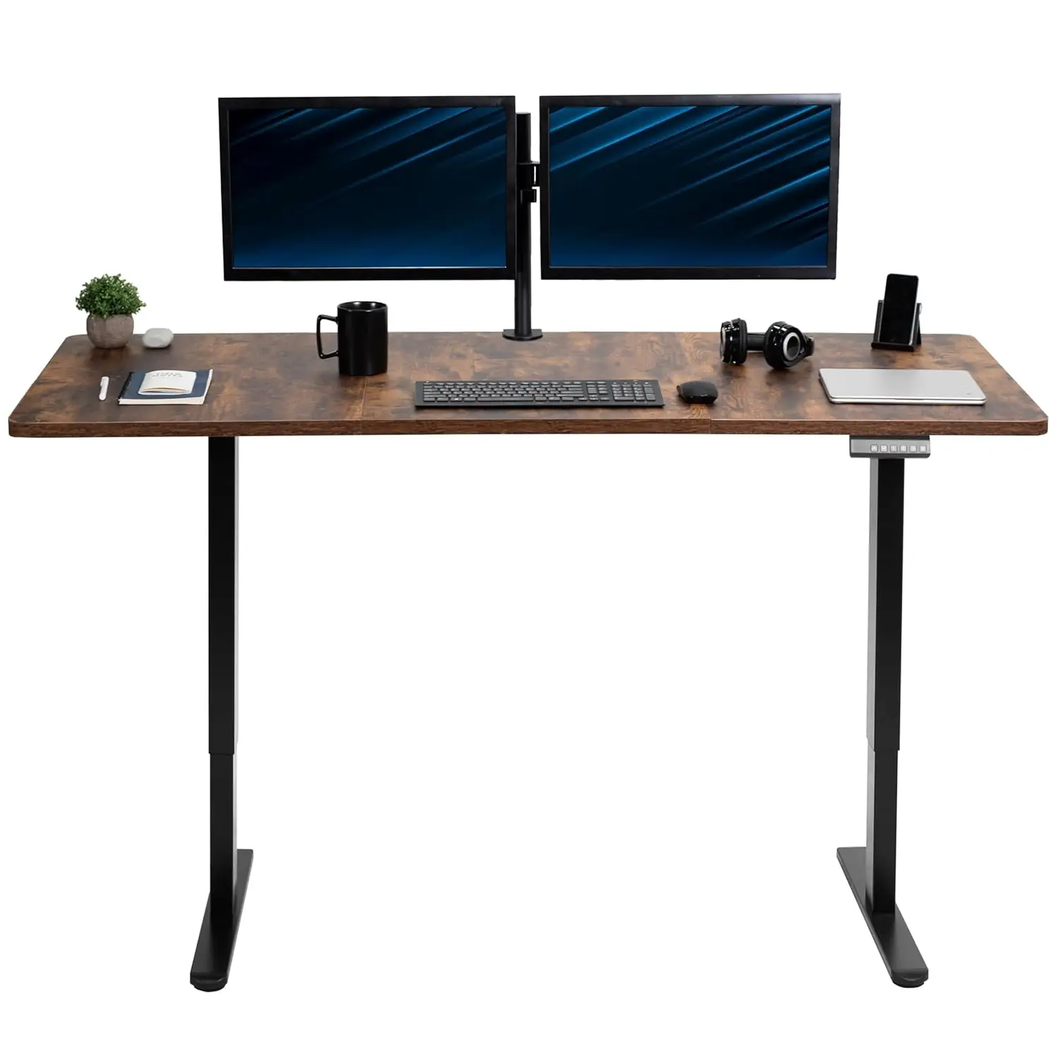71x30 Dual Motor Adjustable Height Standing Desk, Memory Preset, Rustic Brown Top/Black Frame, Customized
71x30 Dual Motor Adjustable Height Standing Desk, Memory Preset, Rustic Brown Top/Black Frame, Customized