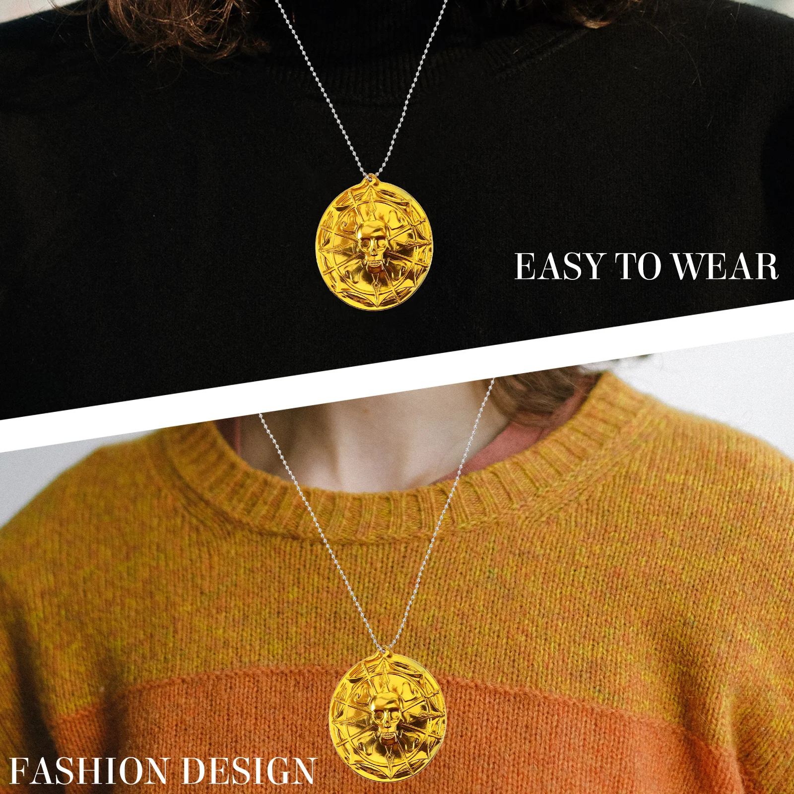 Skull Pendant Necklace Vintage Jewelry for Women Men Pirate Costume Accessories Cool Necklaces Long Necklace Stylish Charm
Skull Pendant Necklace Vintage Jewelry for Women Men Pirate Costume Accessories Cool Necklaces Long Necklace Stylish Charm