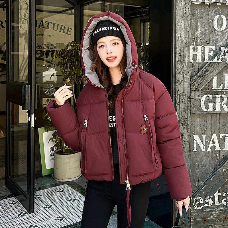 Autumn Winter Parkas Women Jacket Korean 2025 New Loose Hooded Thicken Warm Short Down Cotton Padded Coats Female Outerwear Tops
Autumn Winter Parkas Women Jacket Korean 2025 New Loose Hooded Thicken Warm Short Down Cotton Padded Coats Female Outerwear Tops