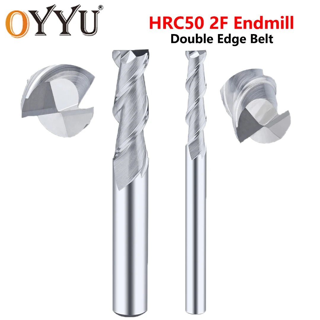 OYYU HRC50 2 Flute Milling Cutter Solid Doule-edge Carbide Router Bit End Mills for Aluminum CNC MachineTools Woodworking
OYYU HRC50 2 Flute Milling Cutter Solid Doule-edge Carbide Router Bit End Mills for Aluminum CNC MachineTools Woodworking