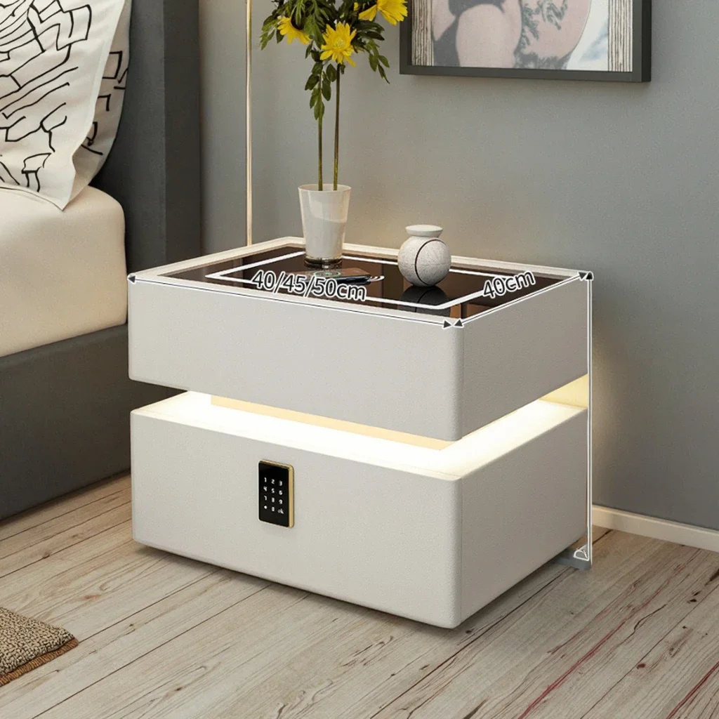 Modern wooden smart bedside table password lock MDF wooden wireless charging bluetooth speaker home bedroom bedside table
Modern wooden smart bedside table password lock MDF wooden wireless charging bluetooth speaker home bedroom bedside table