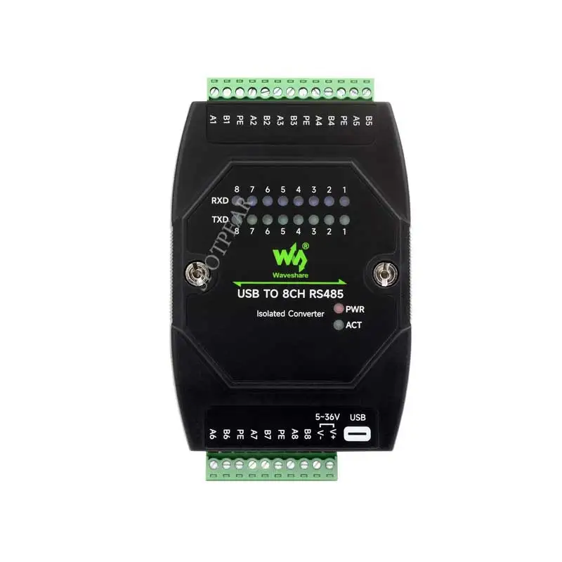 Industrial UART Isolated Converter USB TO 8CH RS485 For 35mm standard rail and stacked installation
Industrial UART Isolated Converter USB TO 8CH RS485 For 35mm standard rail and stacked installation