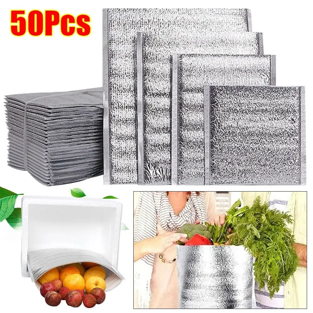 50Pcs/Pack Folding Ice Cold Warm Aluminum Foil Bag Delivery Carrier Drink Storage Insulation Bag Food Thermal Packing Cooler Bag
50Pcs/Pack Folding Ice Cold Warm Aluminum Foil Bag Delivery Carrier Drink Storage Insulation Bag Food Thermal Packing Cooler Bag