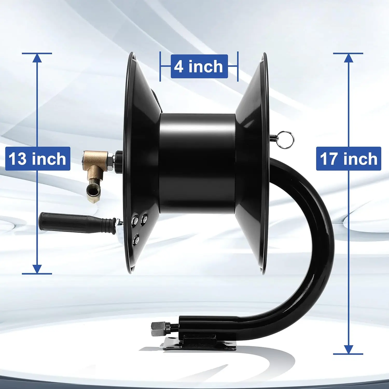 Pressure Washer Hose Reel 100ft, Heavy Duty Steel Hose Reel, Manual Crank Power Washer Hose Reel with Swivel Arm, 3/8" NPT Outle
Pressure Washer Hose Reel 100ft, Heavy Duty Steel Hose Reel, Manual Crank Power Washer Hose Reel with Swivel Arm, 3/8" NPT Outle