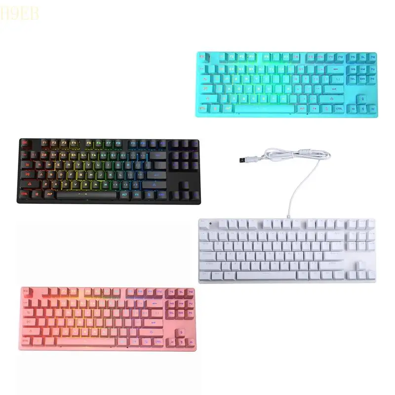 H9EB Gaming Mechanical Keyboard 87Keys светодиодные склоны к зеленой оси светящаяся клавиатура
H9EB Gaming Mechanical Keyboard 87Keys светодиодные склоны к зеленой оси светящаяся клавиатура
