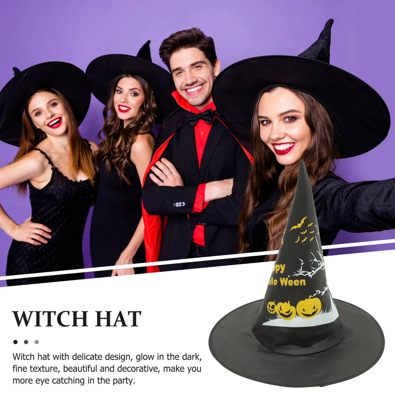 Glow In The Dark Halloween Party Glowing For Women Cosplay Masquerade Festival Costume Accessory Decorative Witch Hat For Party
Glow In The Dark Halloween Party Glowing For Women Cosplay Masquerade Festival Costume Accessory Decorative Witch Hat For Party