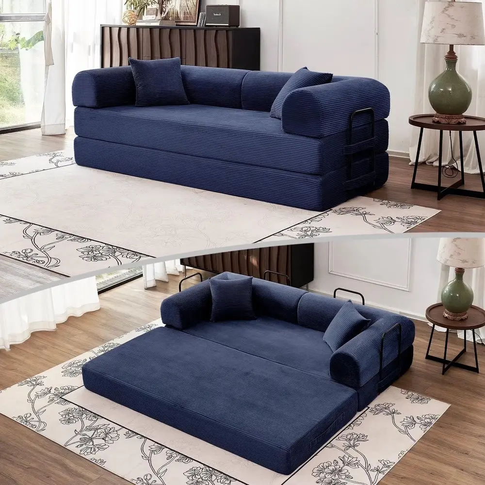 Convertible Sleeper Sofa Bed, 5 in 1 Folding Floor Couch with Pull Out Bed, Modular Corduroy Sofa with Cushions for Living Room
Convertible Sleeper Sofa Bed, 5 in 1 Folding Floor Couch with Pull Out Bed, Modular Corduroy Sofa with Cushions for Living Room