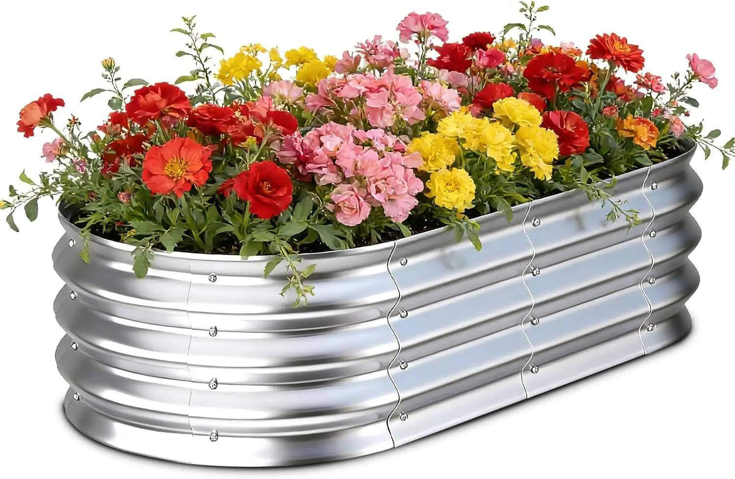 Galvanized Raised Garden Bed 4x2x1ft, Heavy Duty Metal Planter Box for Vegetables, Easy Assembly Open Bottom, Silver
Galvanized Raised Garden Bed 4x2x1ft, Heavy Duty Metal Planter Box for Vegetables, Easy Assembly Open Bottom, Silver